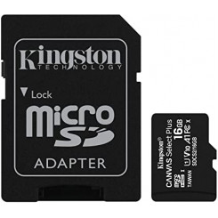 Kingston Canvas Select Plus - Flash memory card (microSDXC to SD adapter included) - 64 GB - A1 / Video Class V10 / UHS Class 1 / Class10 - microSDXC UHS-I (pack of 3)